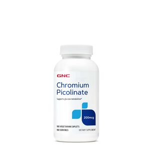 Chromium Picolinate 200mcg - 180 Vegetarian Caplets &#40;180 Servings&#41;  | GNC